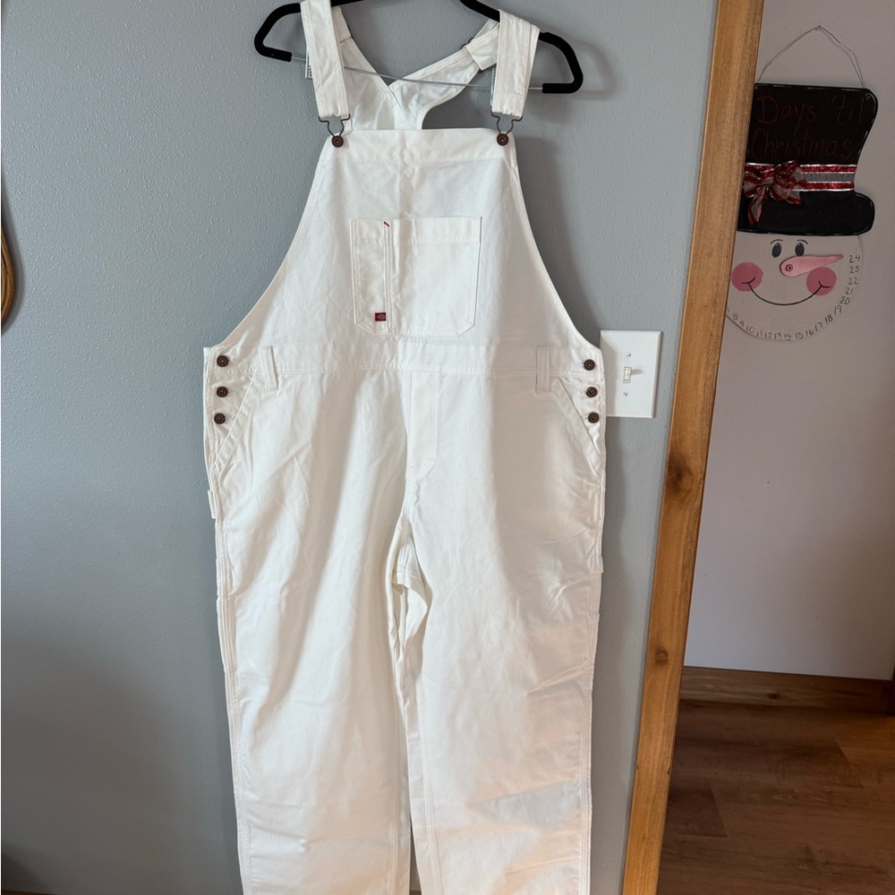 Dickies Women's White Jeans Overalls